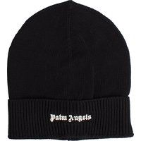 Rippstrick-Beanie mit Logo-Detail