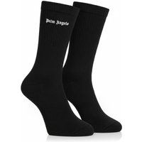 Gerippte Baumwollsocken mit Logo