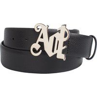 Urbaner Ledergürtel mit Monogramm-Schnalle