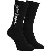 Gerippte Crew-Socken mit Logo-Schriftzug