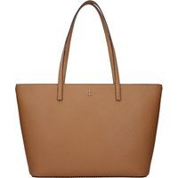 Klassischer Leder-Shopper mit Logo