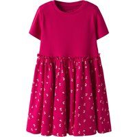 Rippstrick-Skaterkleid mit Kirschmuster