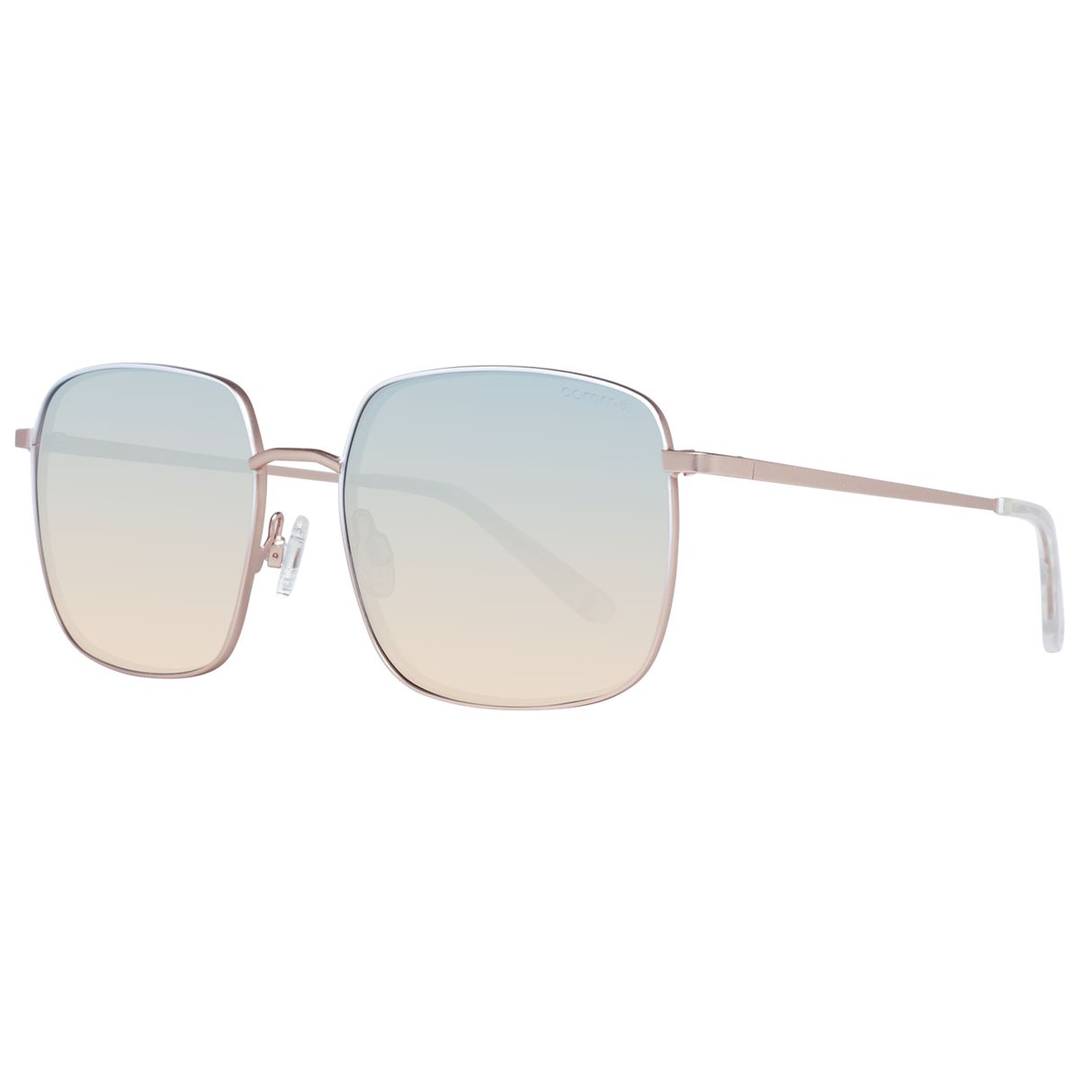 Quadratische Sonnenbrille mit Roségold-Farbverlauf