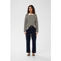 Gestreifter Relaxed-Fit Polopullover