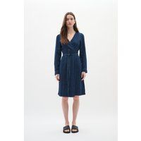 Elegantes Wickel-Midi aus Baumwoll-Leinen