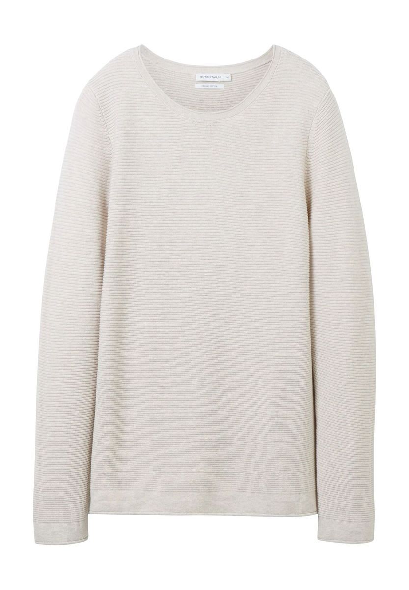 Strukturierter Strickpullover aus Baumwollmischung