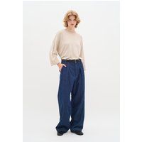 Weite Jeans mit Bundfalten