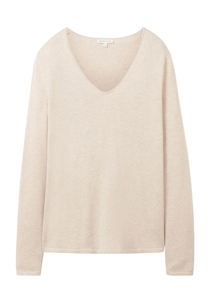 Eleganter Strickpullover mit V-Ausschnitt