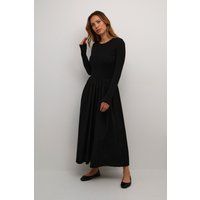Schmales Rippstrick-Kombi-Maxikleid