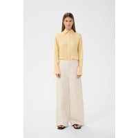 Strukturierte Weite Hose mit hohem Bund