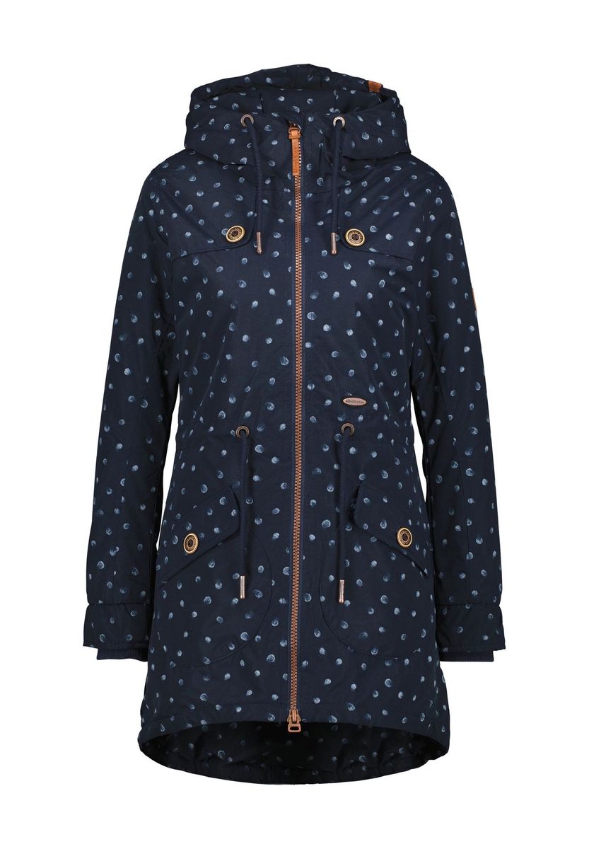 Gepunkteter Winterparka mit Kapuze