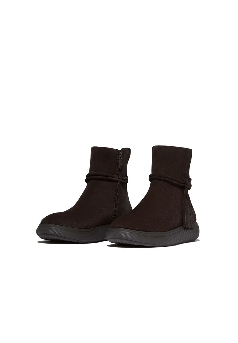 Wildleder-Stiefeletten mit Quasten-Detail