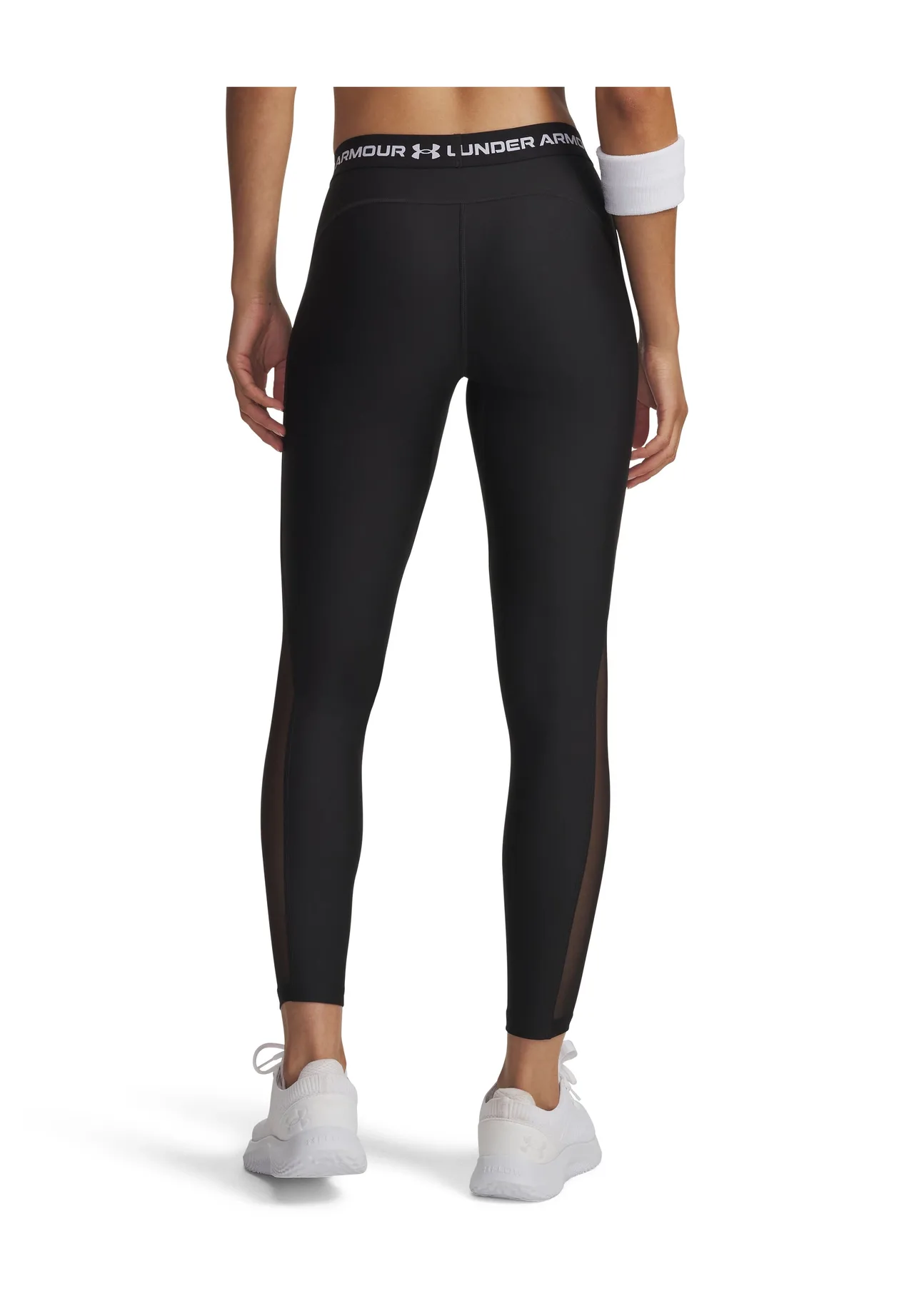 High-Waist Leggings mit Mesheinsätzen