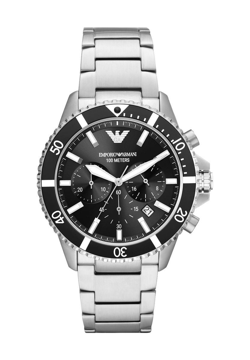 Klassische Edelstahl Chronograph Uhr