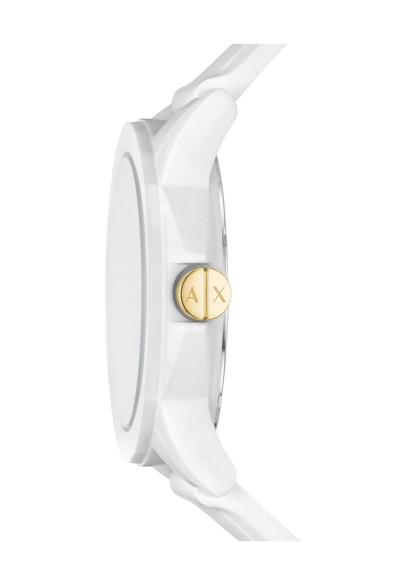 Sportliche weiße Silikon-Damenuhr