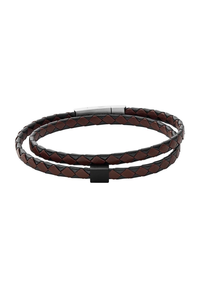 Geflochtenes Lederarmband Edelstahlverschluss