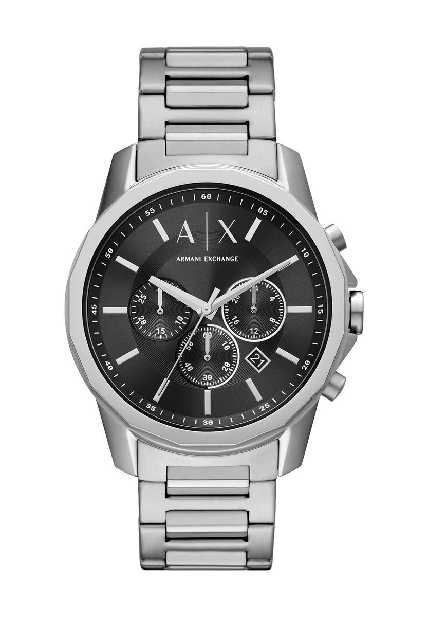 Silberne Edelstahl Chronograph Uhr