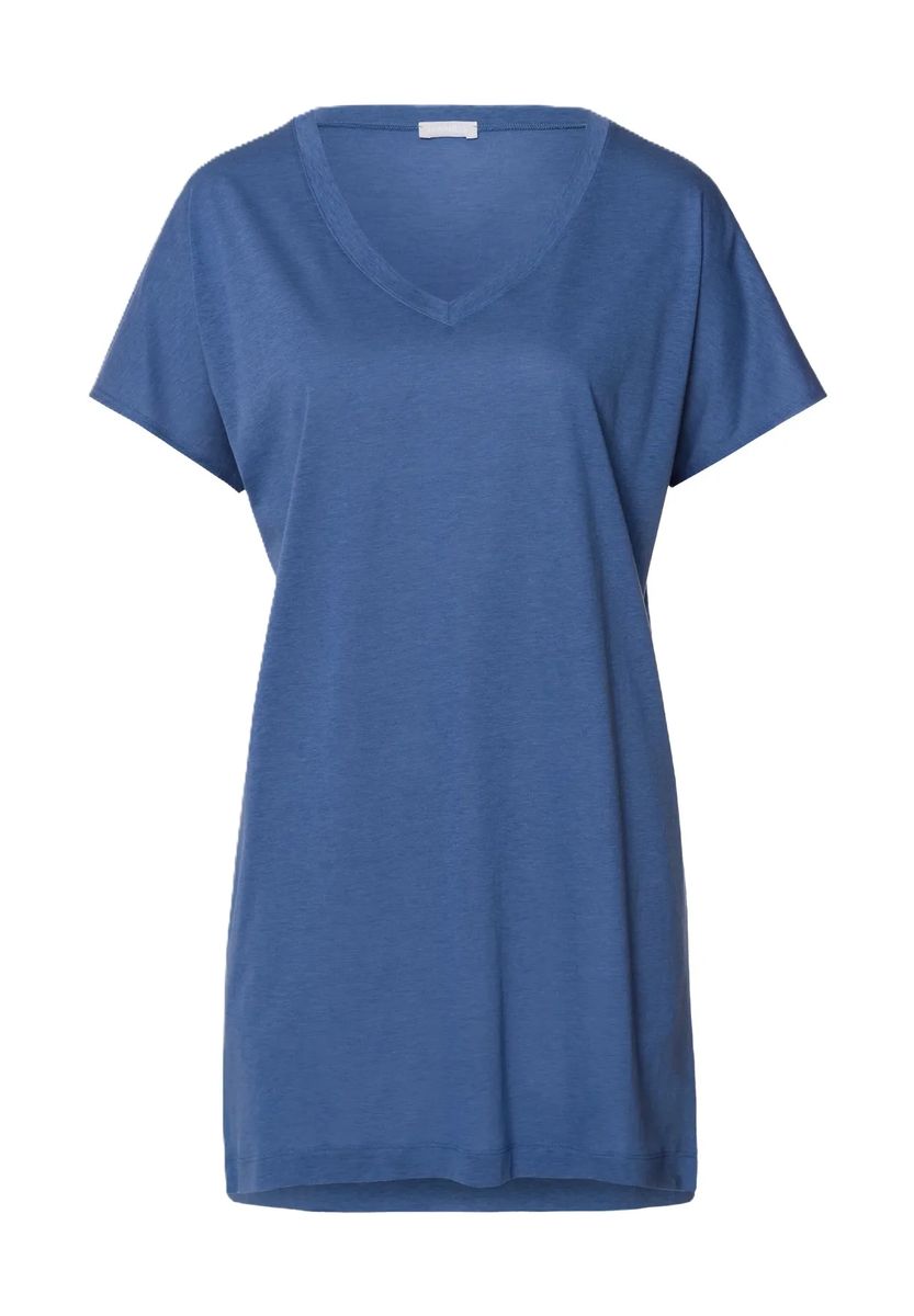 Kurzärmliges Schlafshirt mit V-Ausschnitt