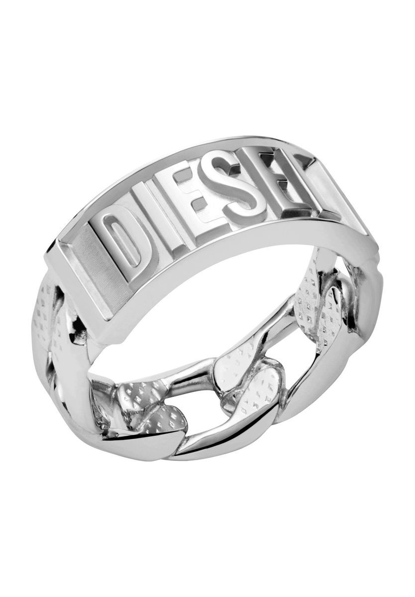 Silberner Edelstahl Kettenring