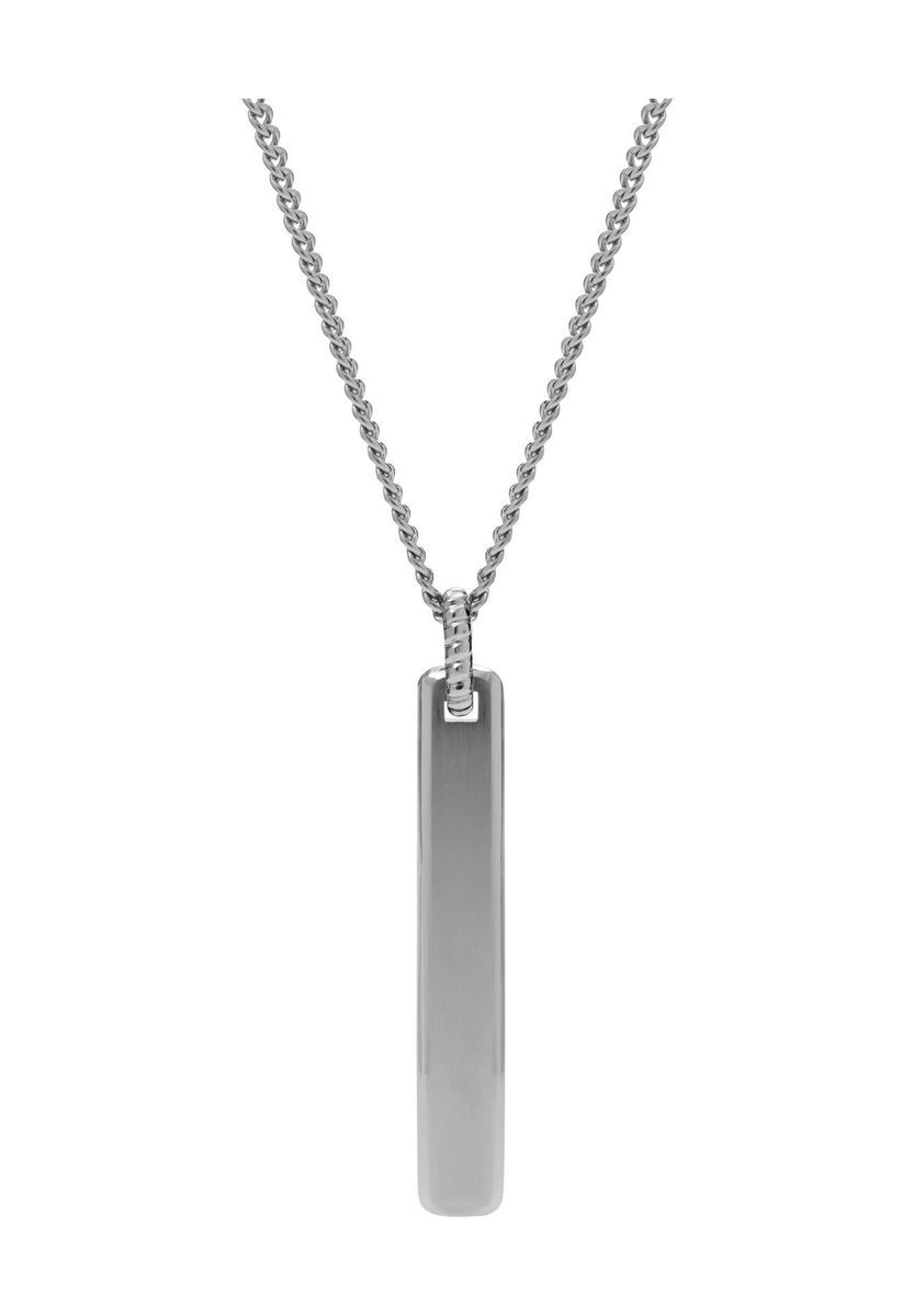 Herren Edelstahl Halskette mit Stab-Anhänger