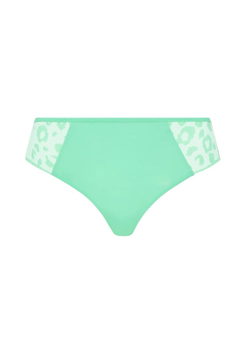 Mid-Rise Panty mit Leoparden-Mesh