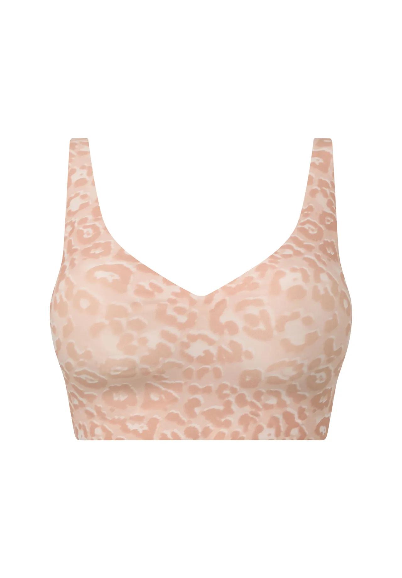 Nahtloses Bralette mit Leopardenmuster