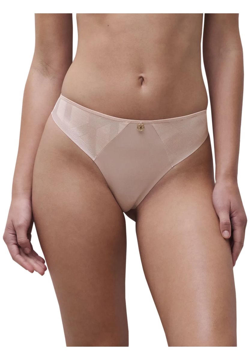 Bikini-Slip mit geometrischem Mesh