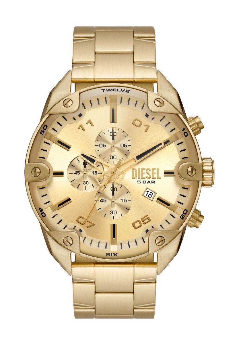 Herren-Chronograph Goldfarbene Uhr
