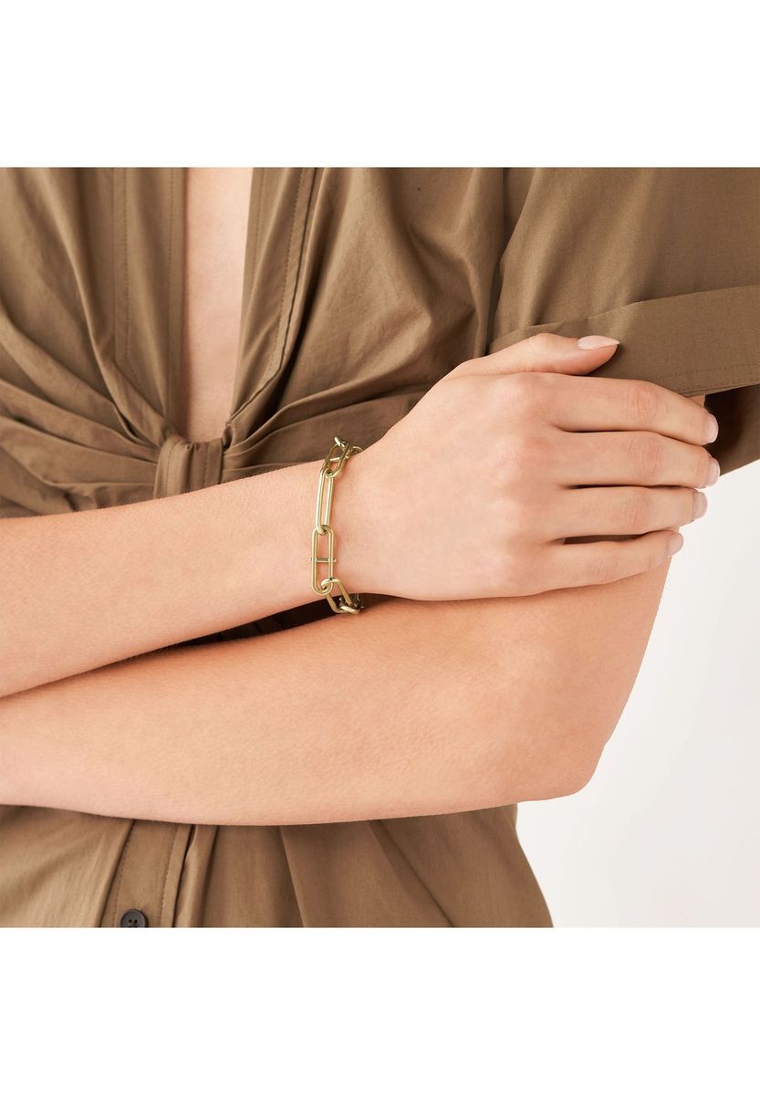 Modernes goldfarbenes Edelstahl-Gliederarmband