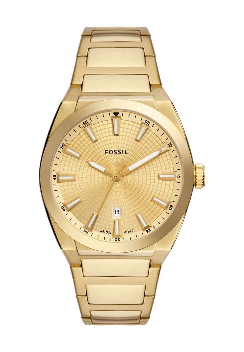 Klassische goldfarbene Edelstahluhr