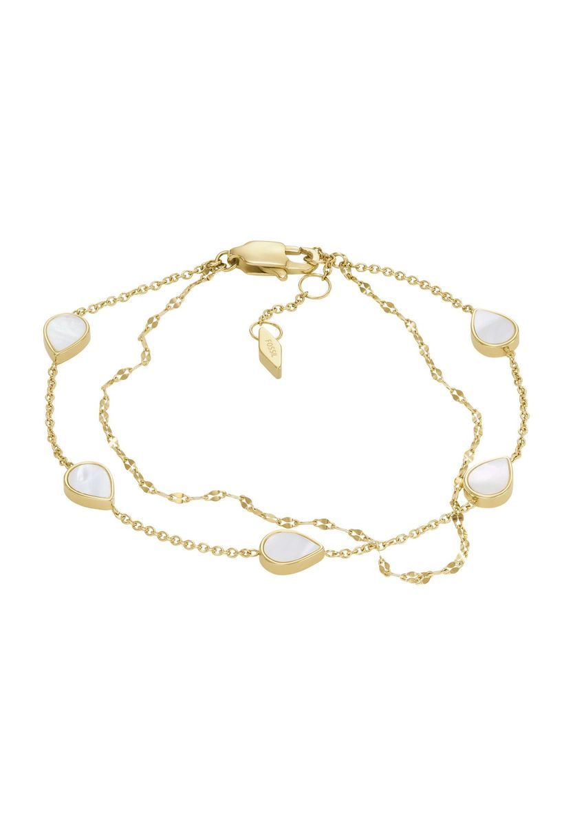 Zartes, goldfarbenes Armband mit Tropfenakzenten