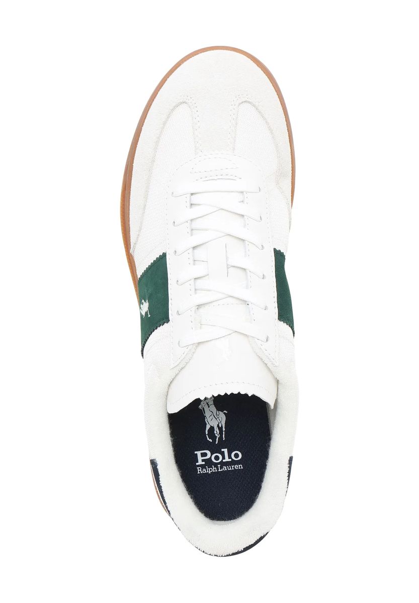 Leder-Sneaker mit Kontrast-Streifen