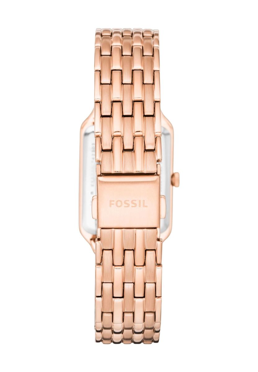 Elegante rechteckige Roségolduhr