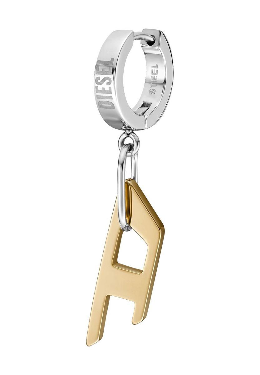 Bicolor Edelstahl Buchstaben-Ohrhänger