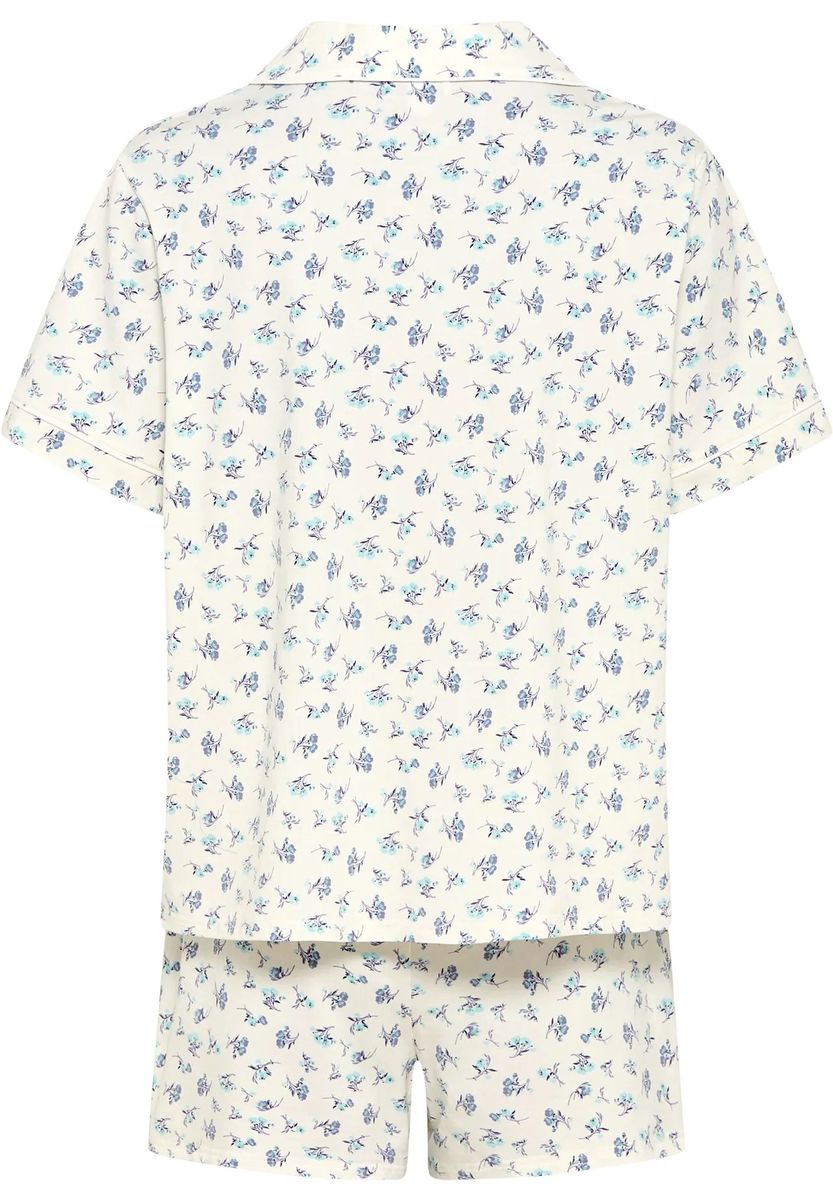 Kurzärmeliger Pyjama mit Blumenmuster