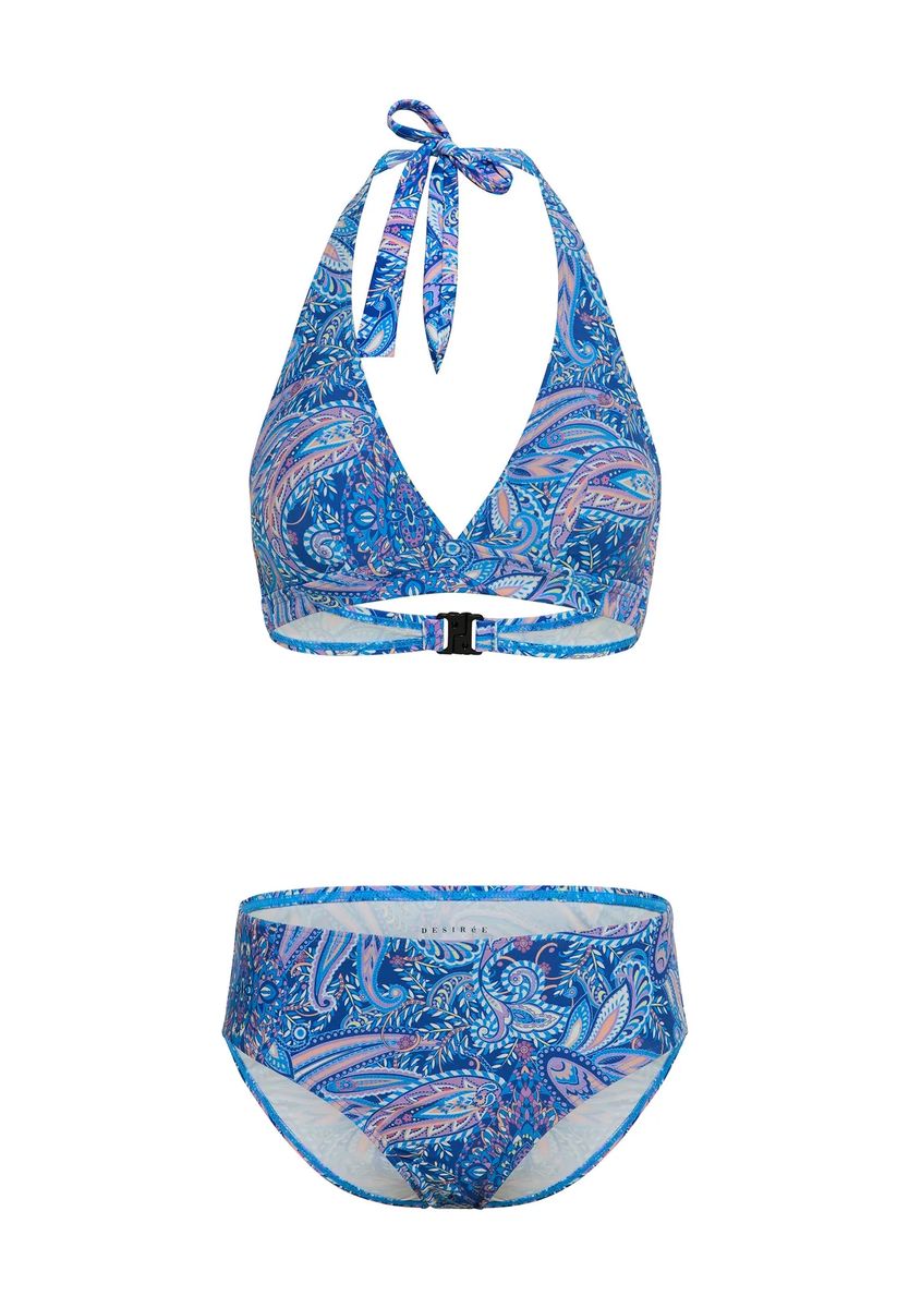Neckholder-Bikini mit Paisley-Muster
