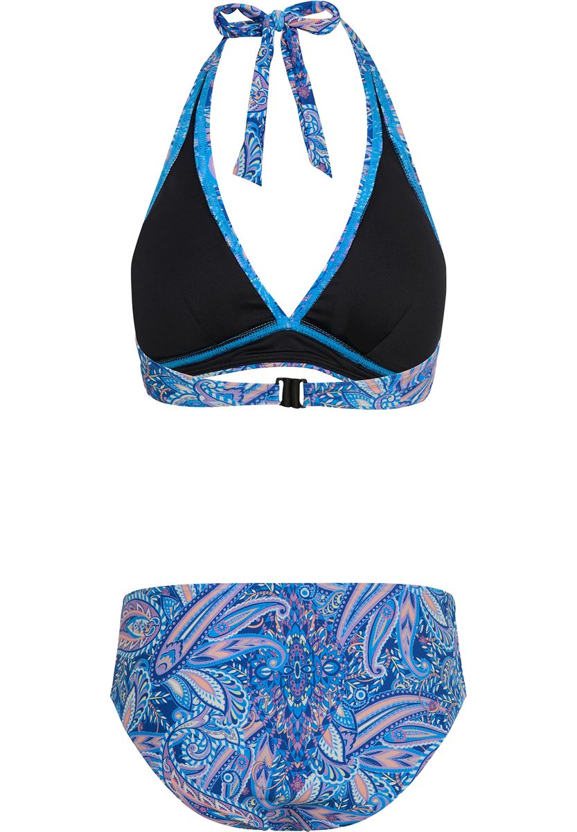 Neckholder-Bikini mit Paisley-Muster
