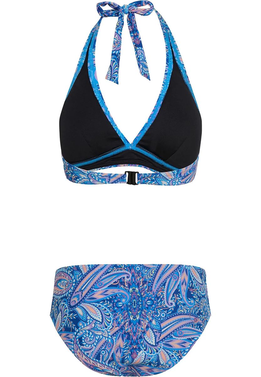 Neckholder-Bikini mit Paisley-Muster