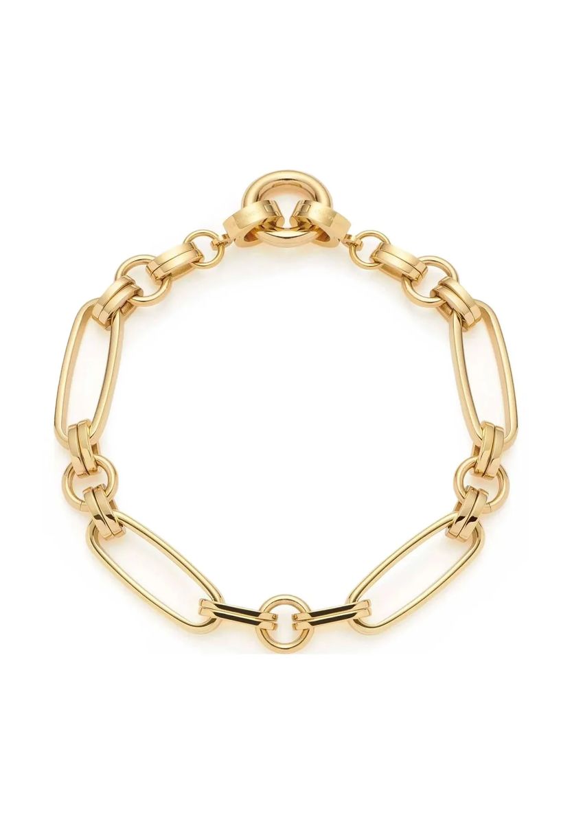 Handgefertigtes Gliederketten-Armband mit Ringen