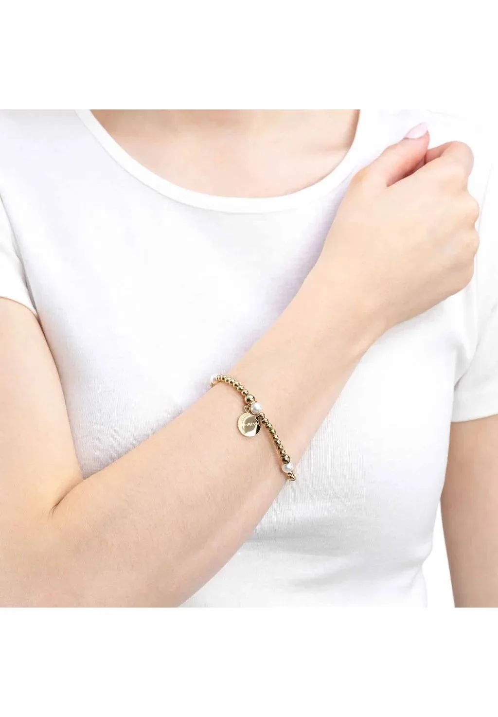 Perlen- und Kugelarmband mit Anhänger