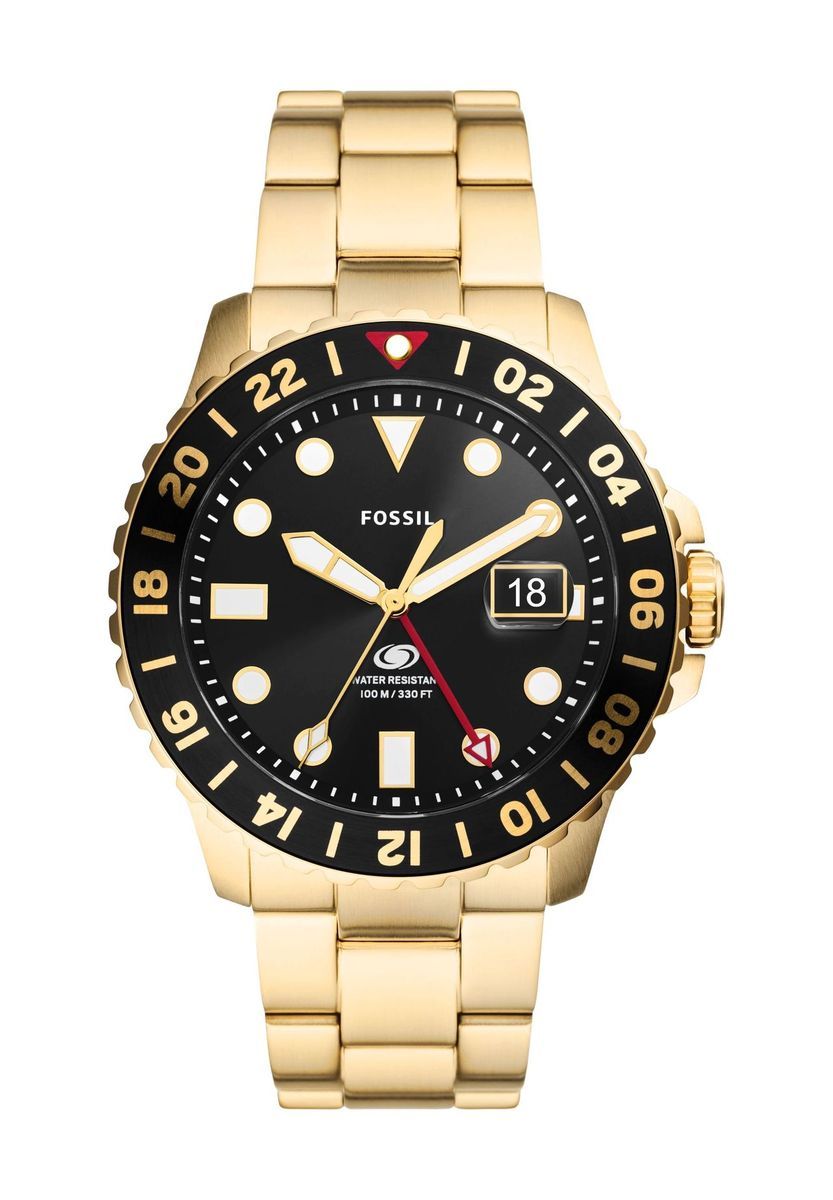 Goldfarbene Edelstahlarmbanduhr