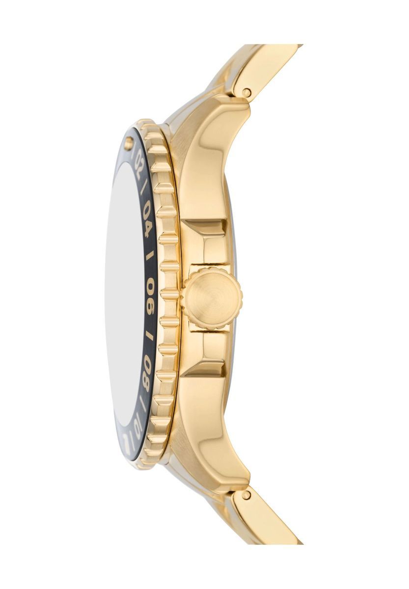 Goldfarbene Edelstahlarmbanduhr