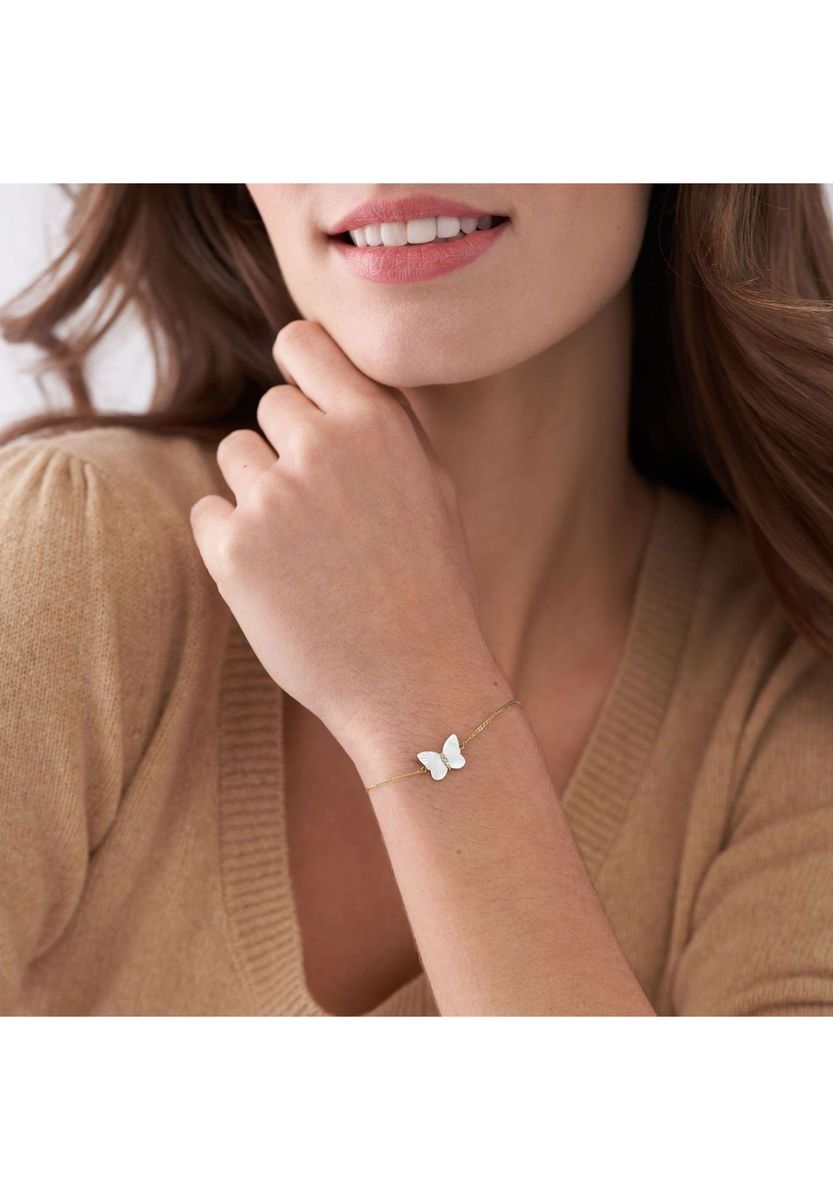 Zartes goldfarbenes Schmetterlingsarmband