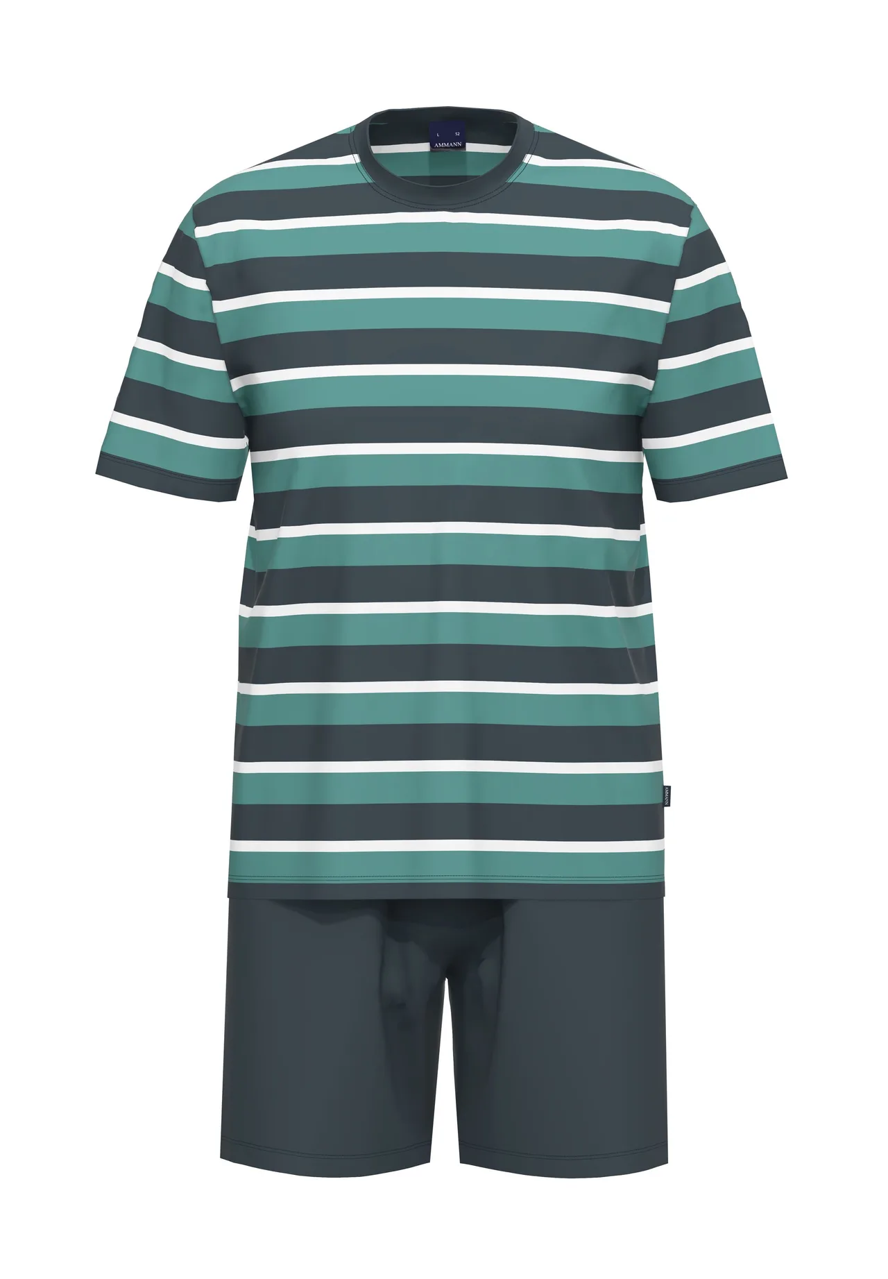 Entspanntes Gestreiftes Shorty Loungewear Set