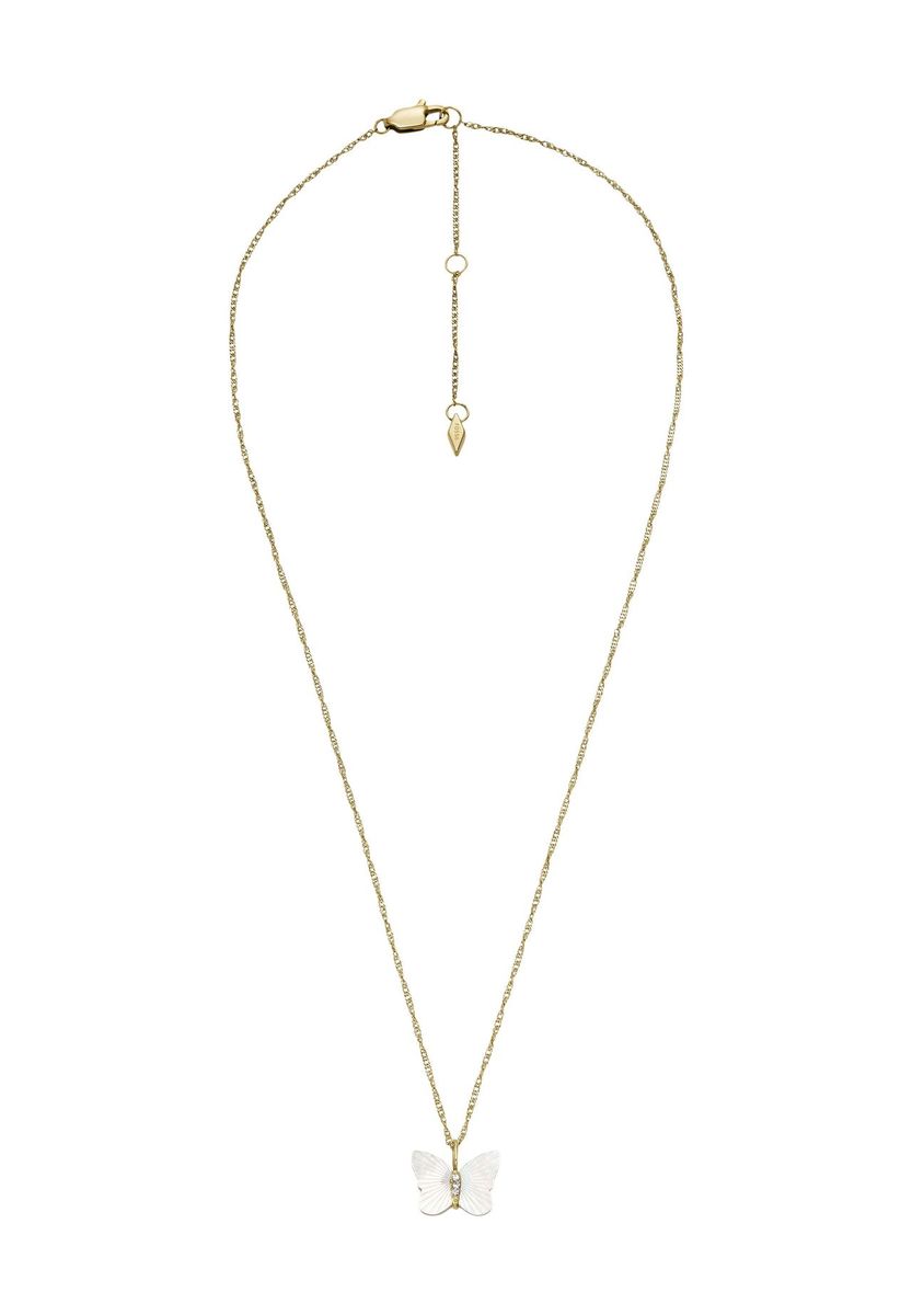 Goldene Halskette mit Schmetterlingsanhänger aus Edelstahl