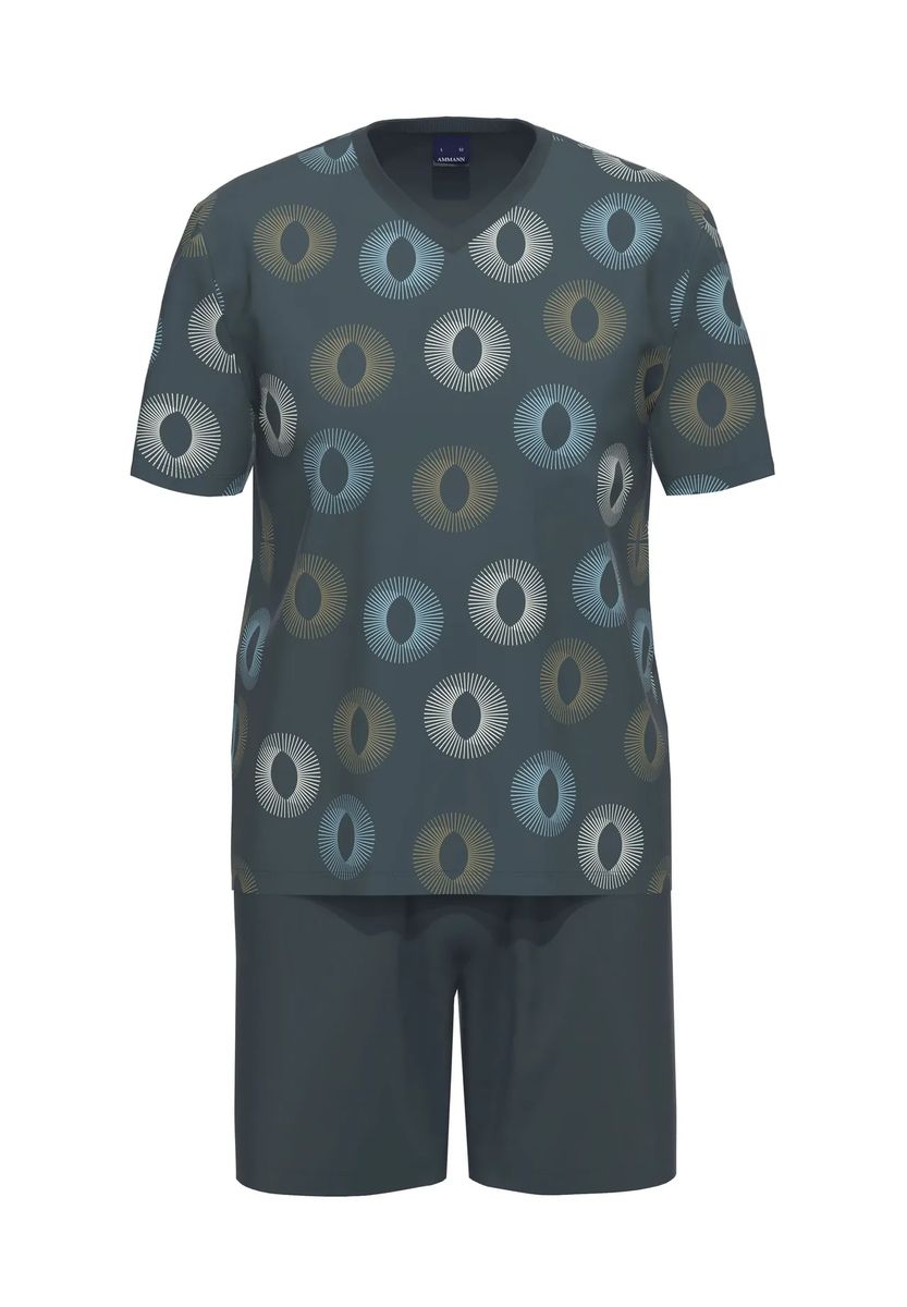 Kurzarm-Schlafanzug mit geometrischem Print