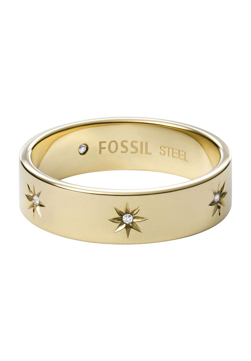 Goldfarbener Edelstahl Stern Ring