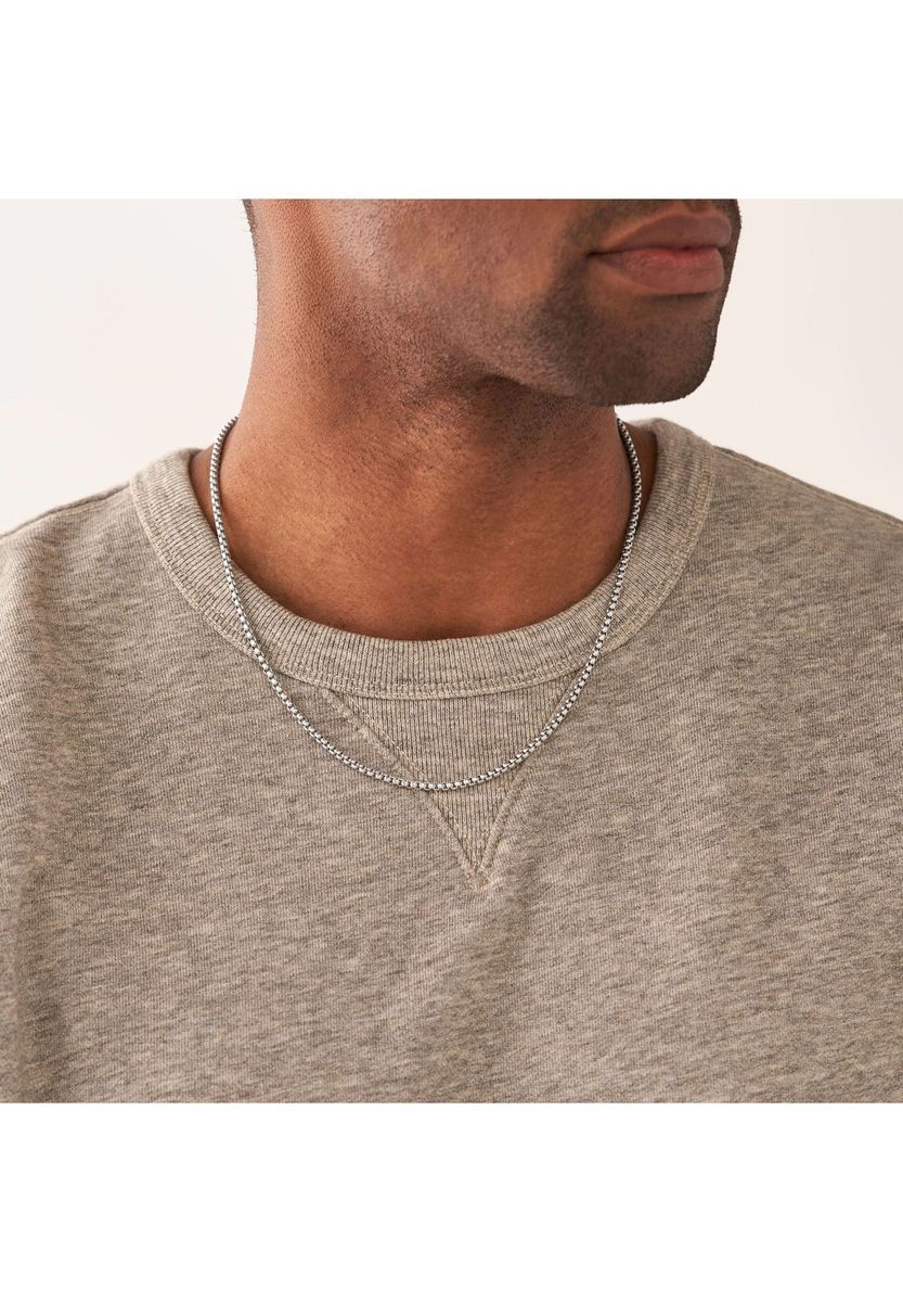 Edelstahl-Vierkantkettenhalskette