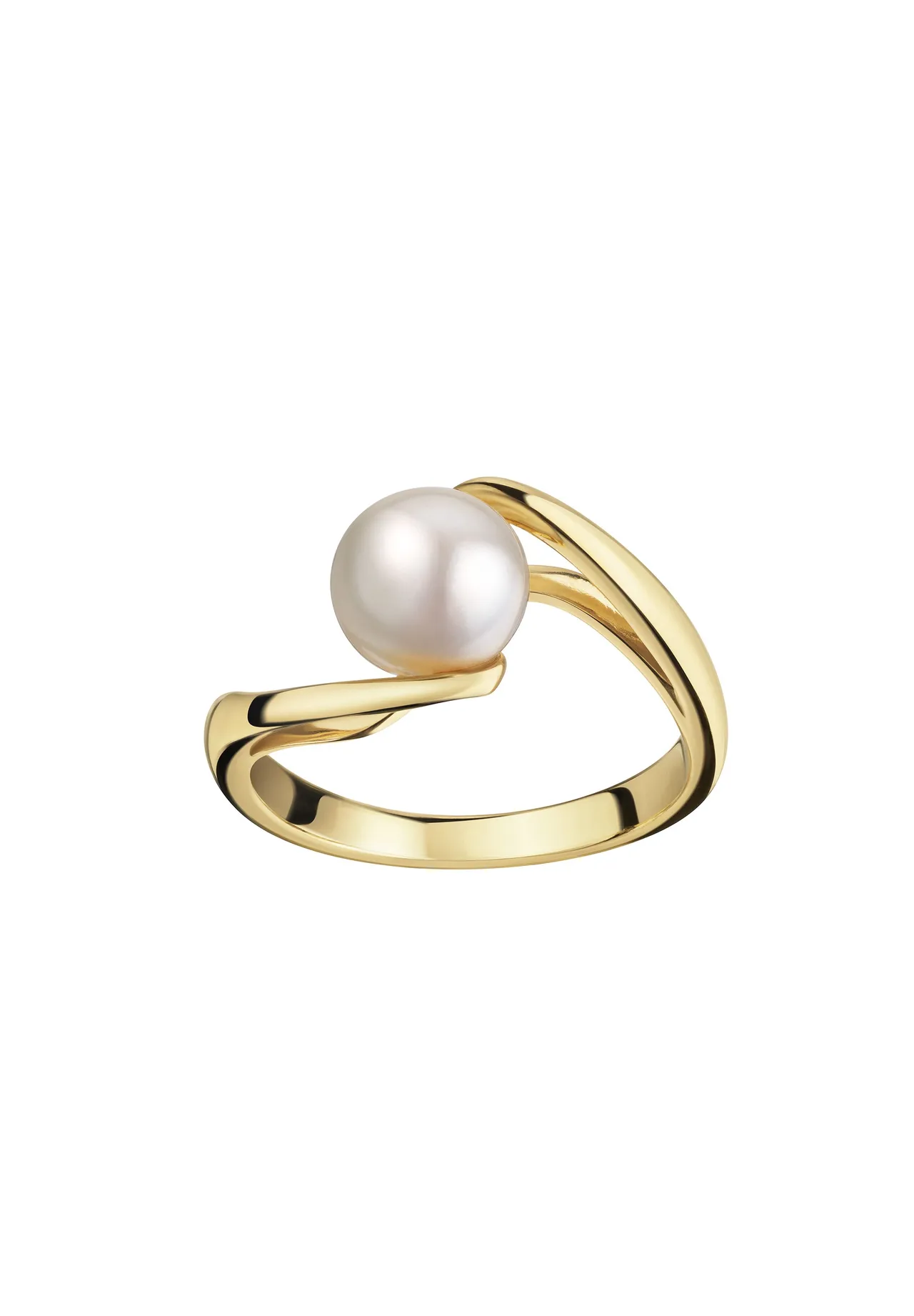 Eleganter Perlenring im Bypass-Design