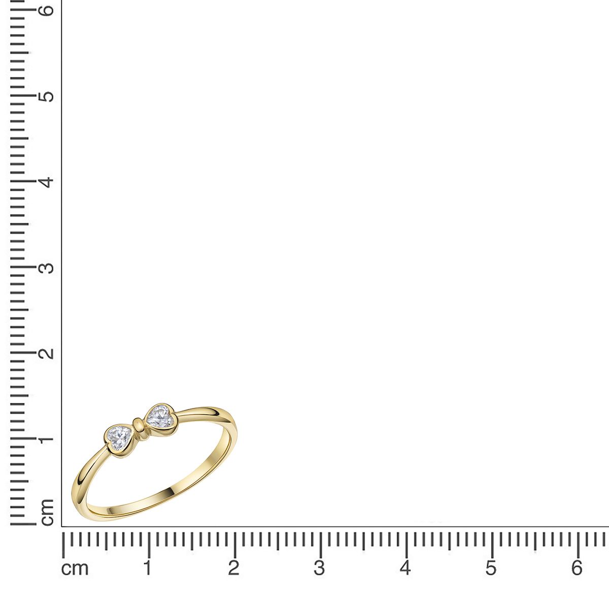 Eleganter Zirkonia-Ring in Schleifenform